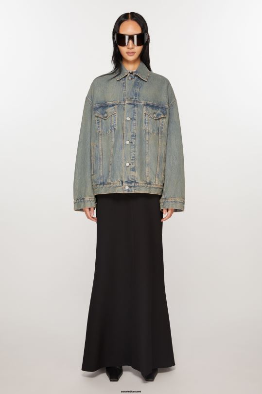 Acne Studios vaatteet sininen/beige 0VF2B6 denim takki - oversized fit