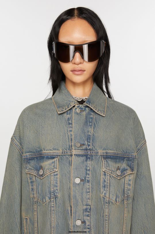 Acne Studios vaatteet sininen/beige 0VF2B6 denim takki - oversized fit