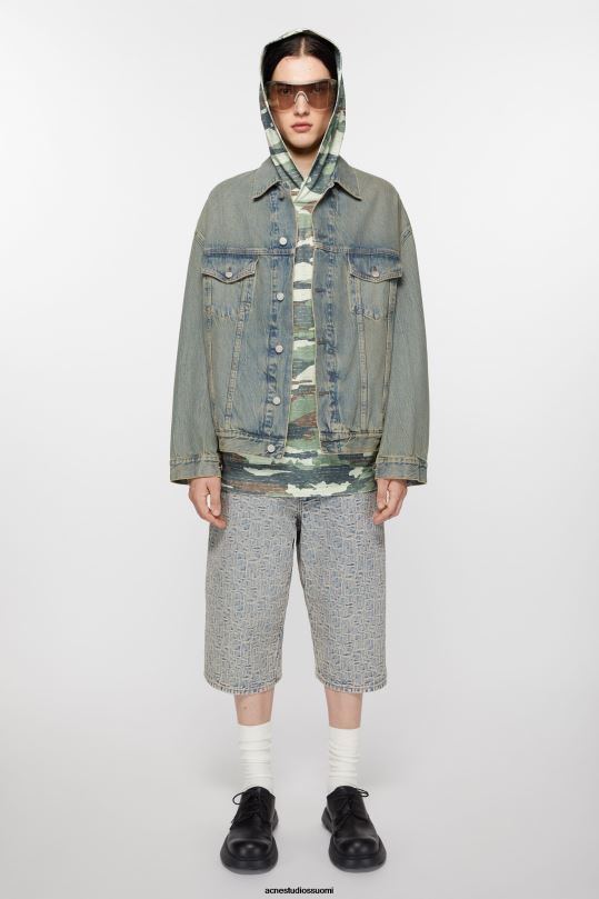Acne Studios vaatteet sininen/beige 0VF2B881 denim takki - oversized fit