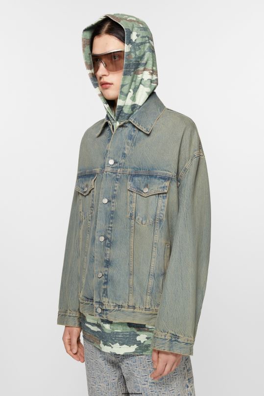 Acne Studios vaatteet sininen/beige 0VF2B881 denim takki - oversized fit