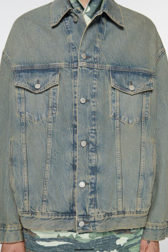Acne Studios vaatteet sininen/beige 0VF2B881 denim takki - oversized fit