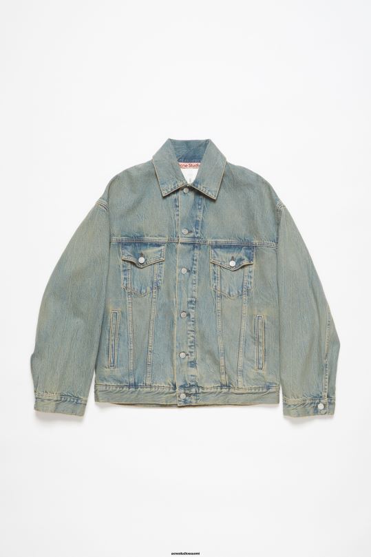 Acne Studios vaatteet sininen/beige 0VF2B881 denim takki - oversized fit