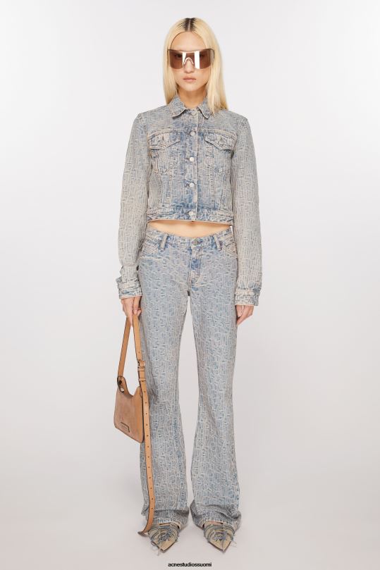 Acne Studios vaatteet sininen/beige 0VF2B9 denim takki - istuva istuvuus