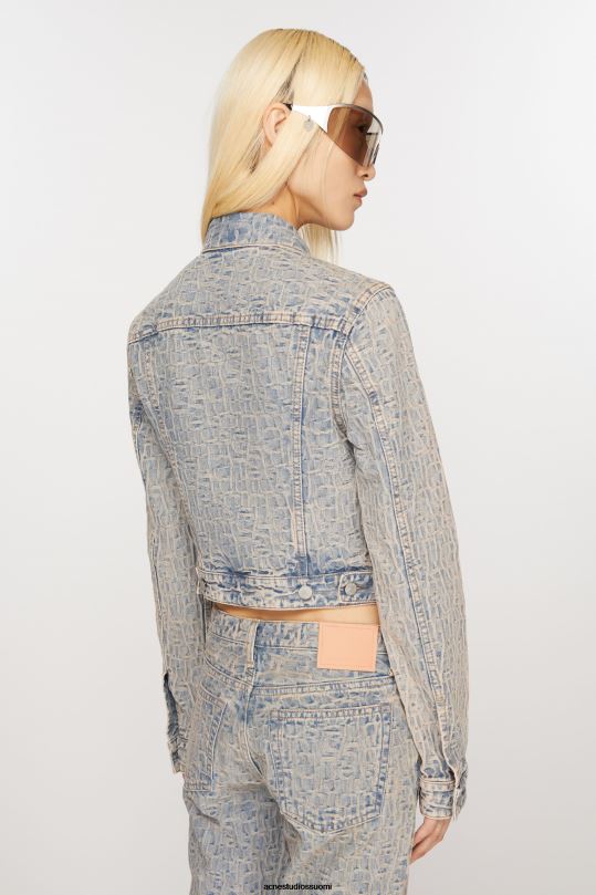 Acne Studios vaatteet sininen/beige 0VF2B9 denim takki - istuva istuvuus