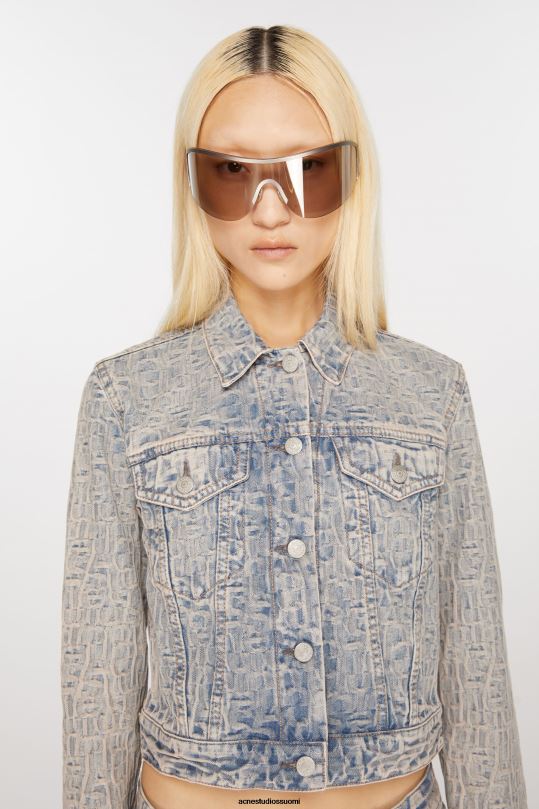 Acne Studios vaatteet sininen/beige 0VF2B9 denim takki - istuva istuvuus