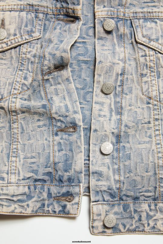 Acne Studios vaatteet sininen/beige 0VF2B9 denim takki - istuva istuvuus