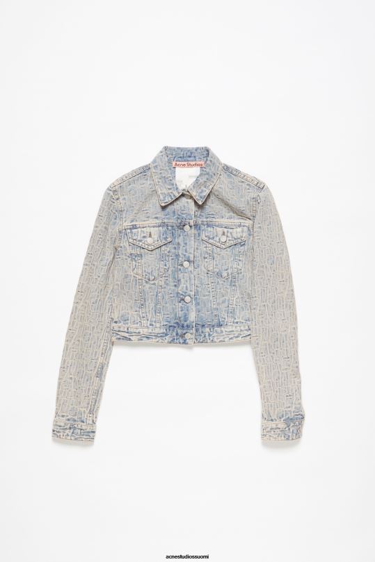 Acne Studios vaatteet sininen/beige 0VF2B9 denim takki - istuva istuvuus
