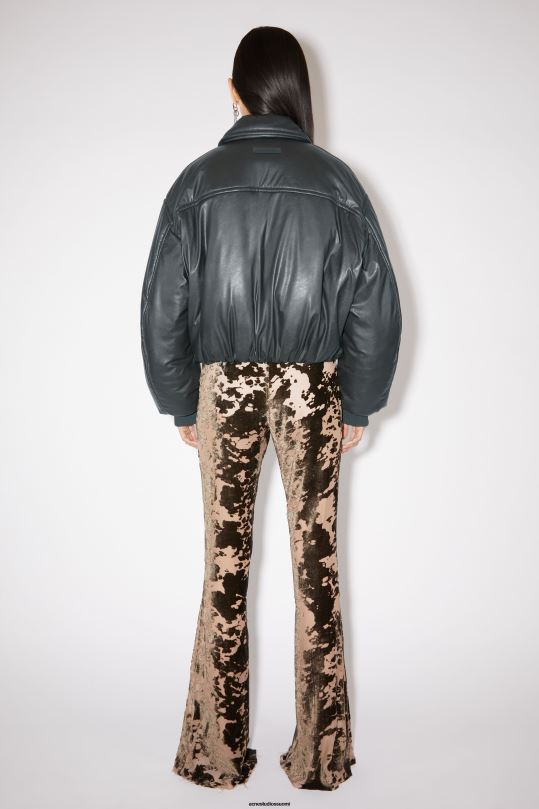 Acne Studios vaatteet syvä vihreä 0VF2B44 päällystetty bomber-takki