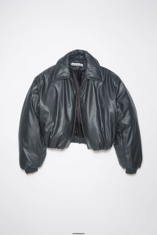 Acne Studios vaatteet syvä vihreä 0VF2B44 päällystetty bomber-takki