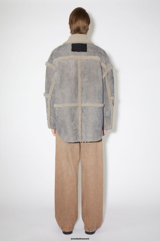 Acne Studios vaatteet taupe harmaa 0VF2B917 shearling takki