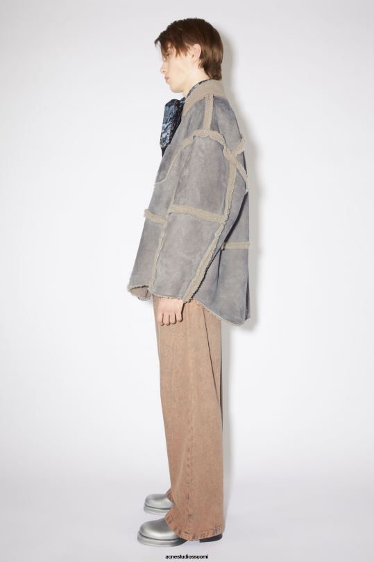 Acne Studios vaatteet taupe harmaa 0VF2B917 shearling takki