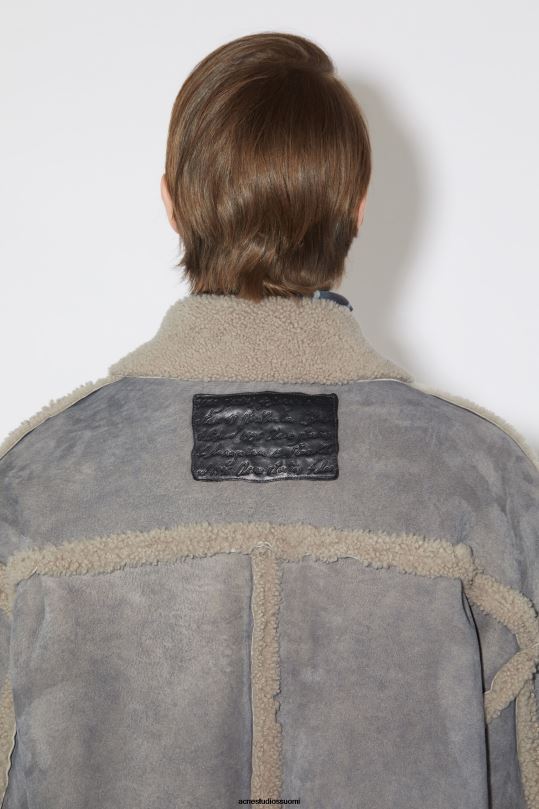 Acne Studios vaatteet taupe harmaa 0VF2B917 shearling takki
