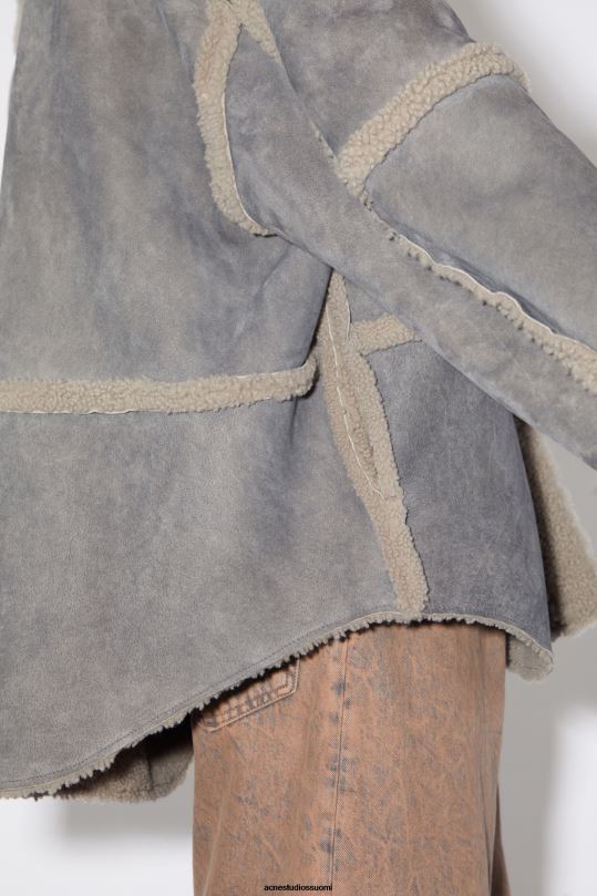 Acne Studios vaatteet taupe harmaa 0VF2B917 shearling takki