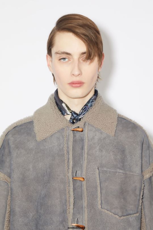 Acne Studios vaatteet taupe harmaa 0VF2B917 shearling takki