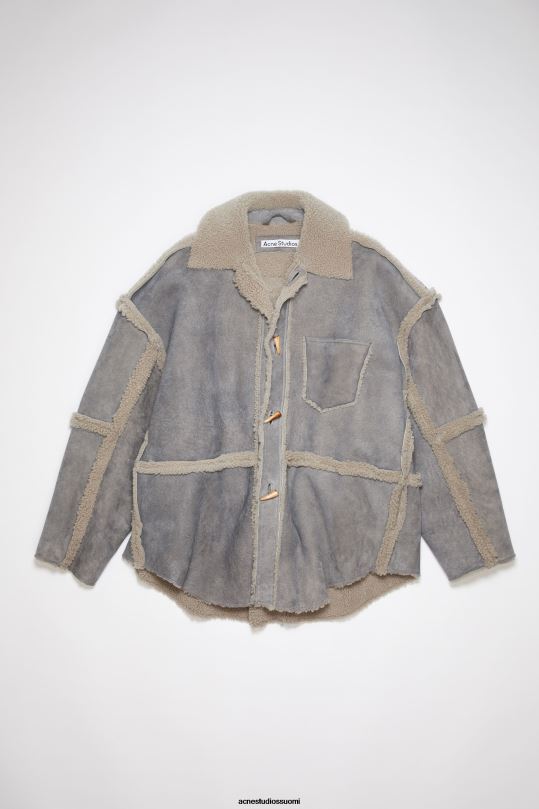 Acne Studios vaatteet taupe harmaa 0VF2B917 shearling takki