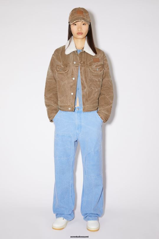 Acne Studios vaatteet toffeen ruskea 0VF2B21 pehmustettu unisex-farkkutakki