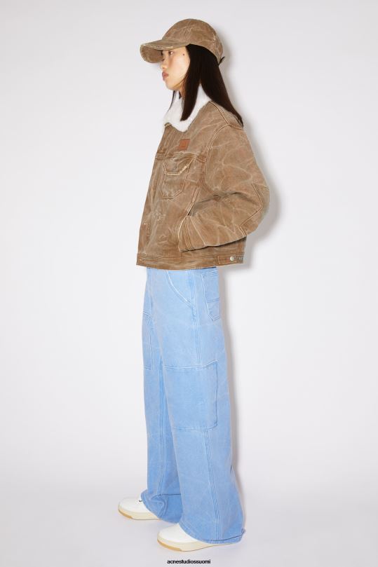 Acne Studios vaatteet toffeen ruskea 0VF2B21 pehmustettu unisex-farkkutakki