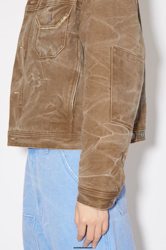 Acne Studios vaatteet toffeen ruskea 0VF2B21 pehmustettu unisex-farkkutakki