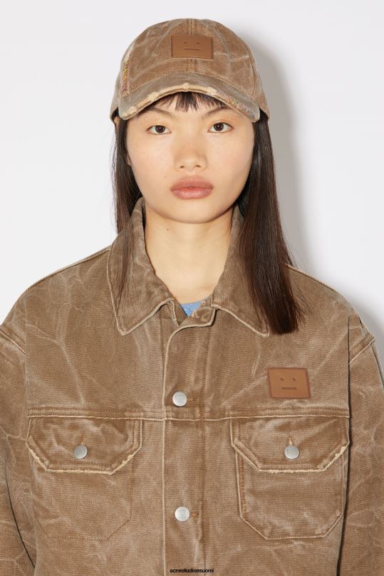 Acne Studios vaatteet toffeen ruskea 0VF2B21 pehmustettu unisex-farkkutakki