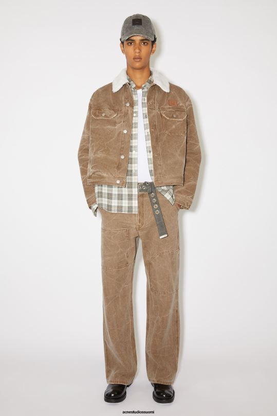 Acne Studios vaatteet toffeen ruskea 0VF2B899 pehmustettu unisex-farkkutakki