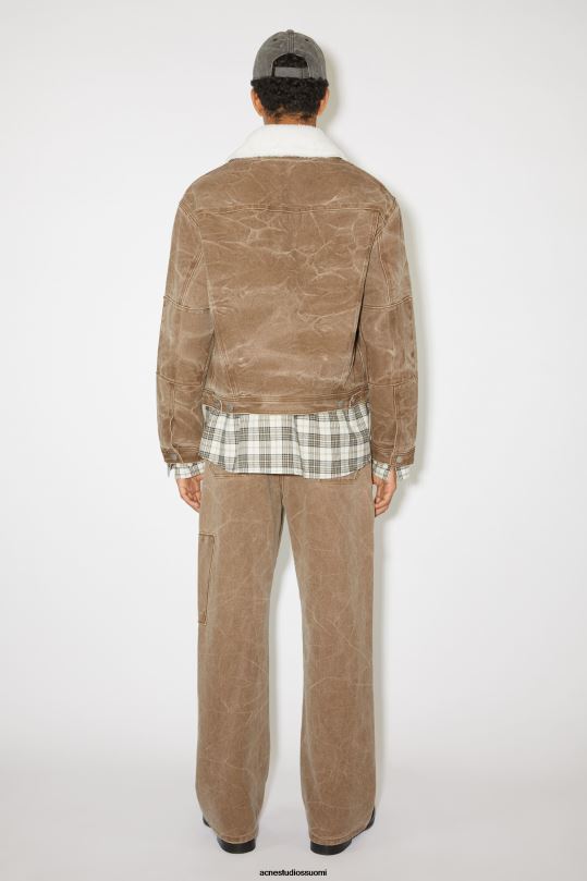 Acne Studios vaatteet toffeen ruskea 0VF2B899 pehmustettu unisex-farkkutakki