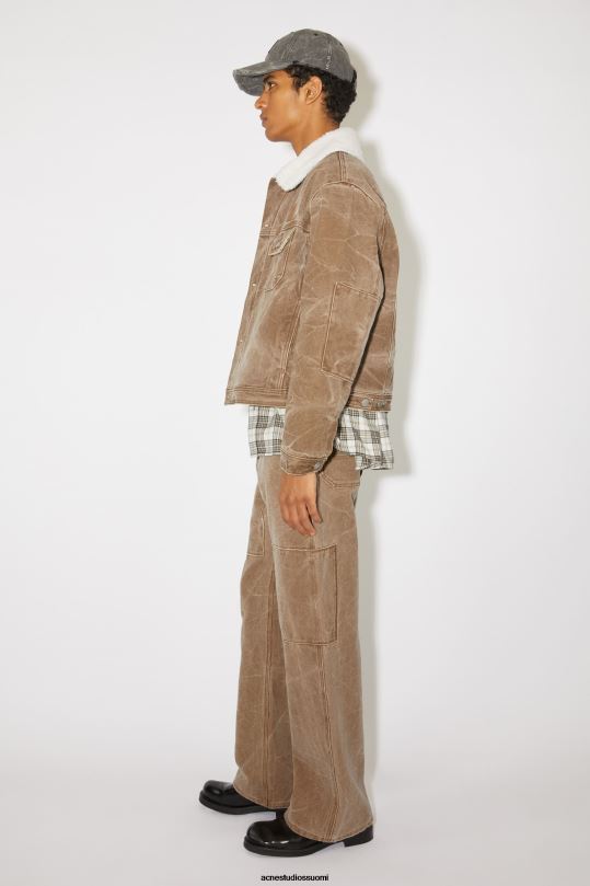 Acne Studios vaatteet toffeen ruskea 0VF2B899 pehmustettu unisex-farkkutakki