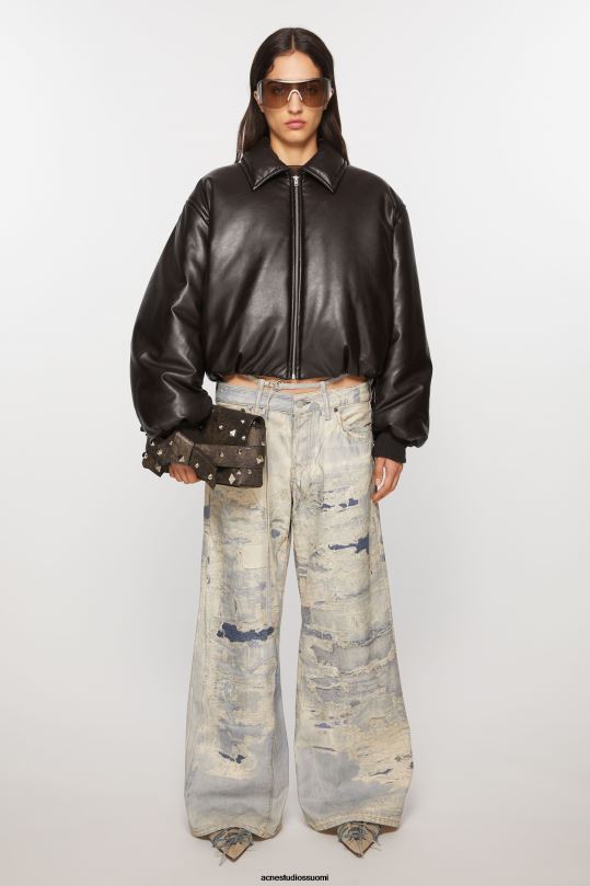 Acne Studios vaatteet tumman ruskea 0VF2B10 päällystetty bomber-takki