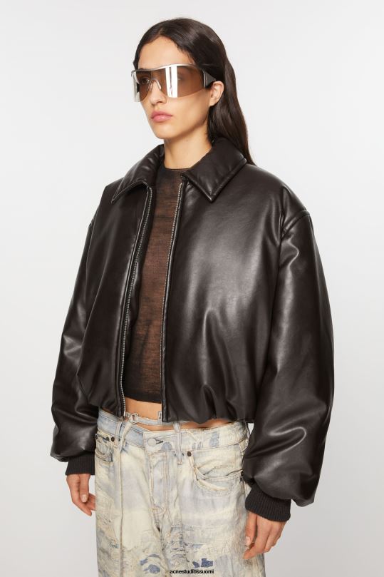 Acne Studios vaatteet tumman ruskea 0VF2B10 päällystetty bomber-takki