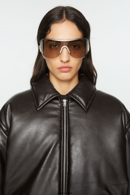Acne Studios vaatteet tumman ruskea 0VF2B10 päällystetty bomber-takki