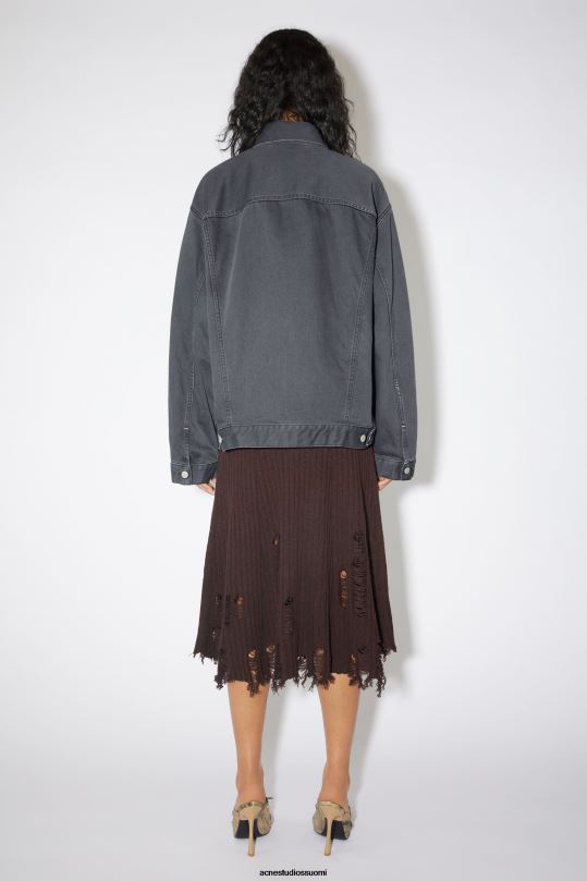 Acne Studios vaatteet tummanharmaa 0VF2B46 rento farkkutakki