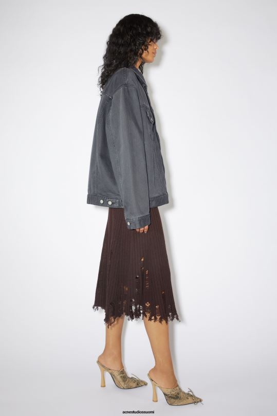Acne Studios vaatteet tummanharmaa 0VF2B46 rento farkkutakki