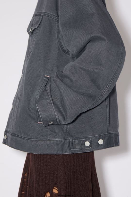Acne Studios vaatteet tummanharmaa 0VF2B46 rento farkkutakki