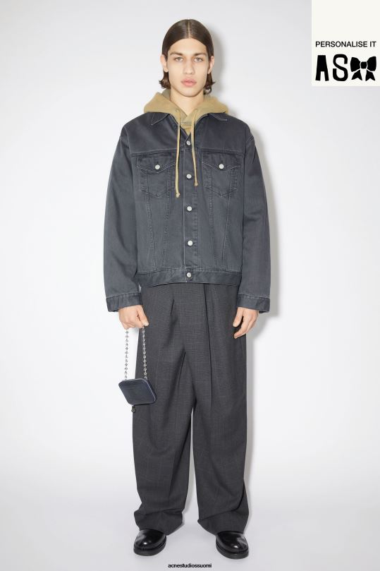 Acne Studios vaatteet tummanharmaa 0VF2B920 rento farkkutakki