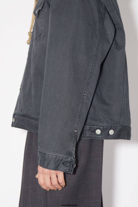 Acne Studios vaatteet tummanharmaa 0VF2B920 rento farkkutakki