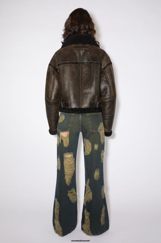 Acne Studios vaatteet tummanruskea/musta 0VF2B49 shearling takki