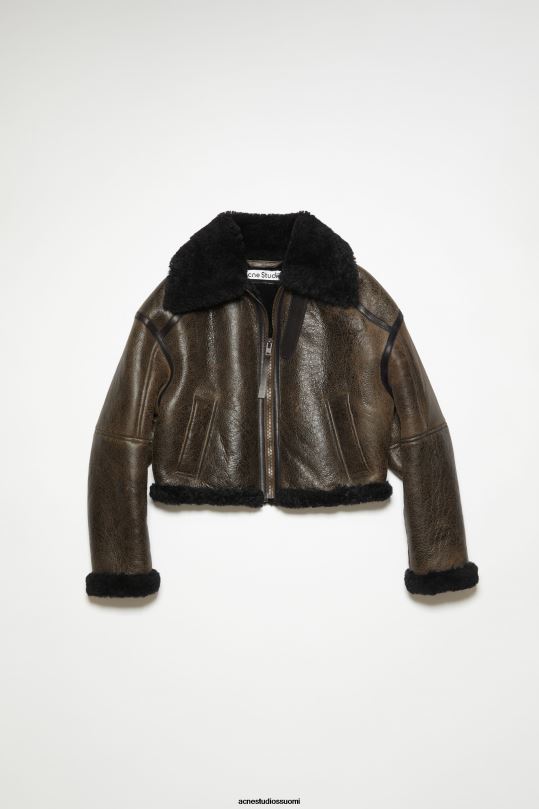 Acne Studios vaatteet tummanruskea/musta 0VF2B49 shearling takki