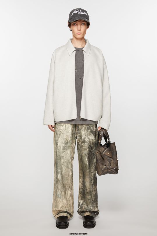 Acne Studios vaatteet vaaleanharmaa melansi 0VF2B897 villainen takki