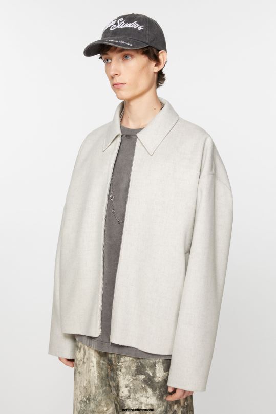 Acne Studios vaatteet vaaleanharmaa melansi 0VF2B897 villainen takki