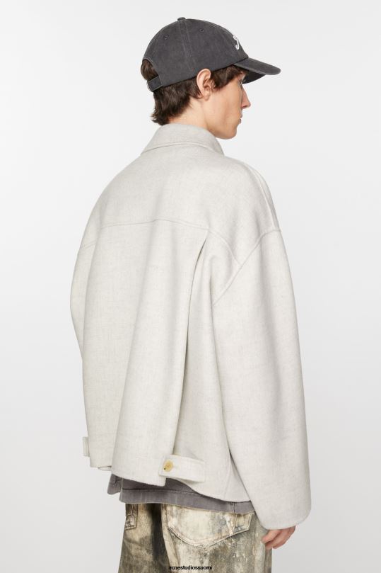 Acne Studios vaatteet vaaleanharmaa melansi 0VF2B897 villainen takki