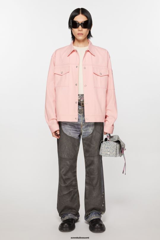 Acne Studios vaatteet vaaleanpunainen 0VF2B889 twill takki
