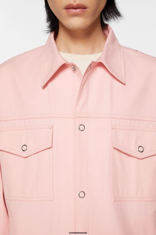 Acne Studios vaatteet vaaleanpunainen 0VF2B889 twill takki