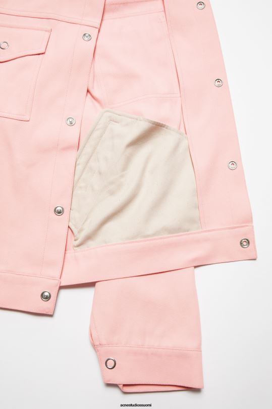 Acne Studios vaatteet vaaleanpunainen 0VF2B889 twill takki