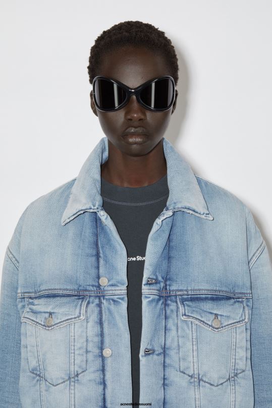 Acne Studios vaatteet vaaleansininen 0VF2B54 isokokoinen farkkutakki