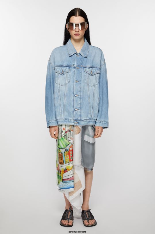 Acne Studios vaatteet vaaleansininen 0VF2B909 farkkutakki - ylimitoitettu unisex-istuvuus