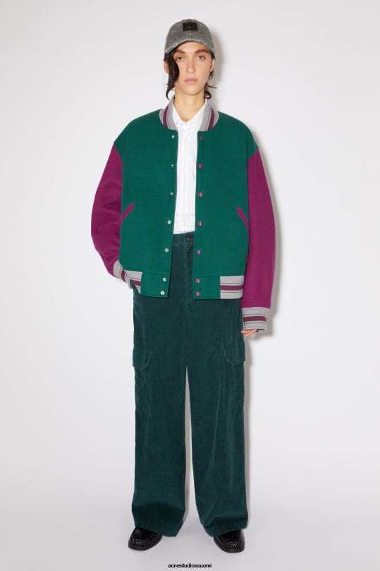 Acne Studios vaatteet yön vihreä 0VF2B23 unisex yliopistotakki