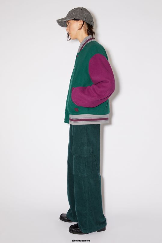 Acne Studios vaatteet yön vihreä 0VF2B23 unisex yliopistotakki