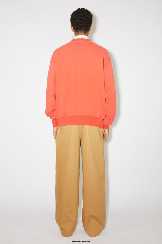 Acne Studios vaatteet chili appelsiini 0VF2B975 Patch print -pusero - rento istuvuus unisex