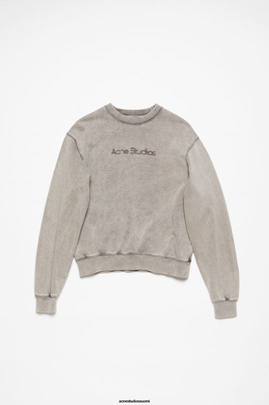 Acne Studios vaatteet haalistunut harmaa 0VF2B143 sumea logollinen pusero