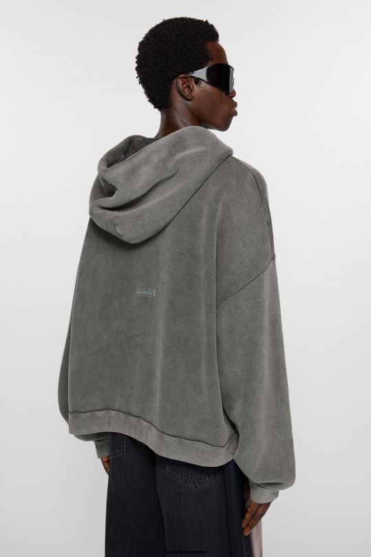 Acne Studios vaatteet haalistunut musta 0VF2B968 hupullinen pusero