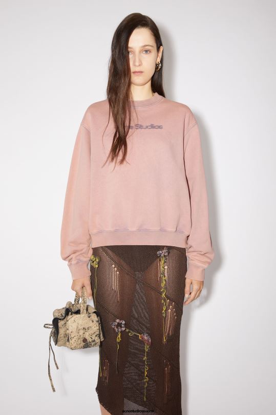Acne Studios vaatteet haalistunut violetti 0VF2B163 sumea logollinen pusero